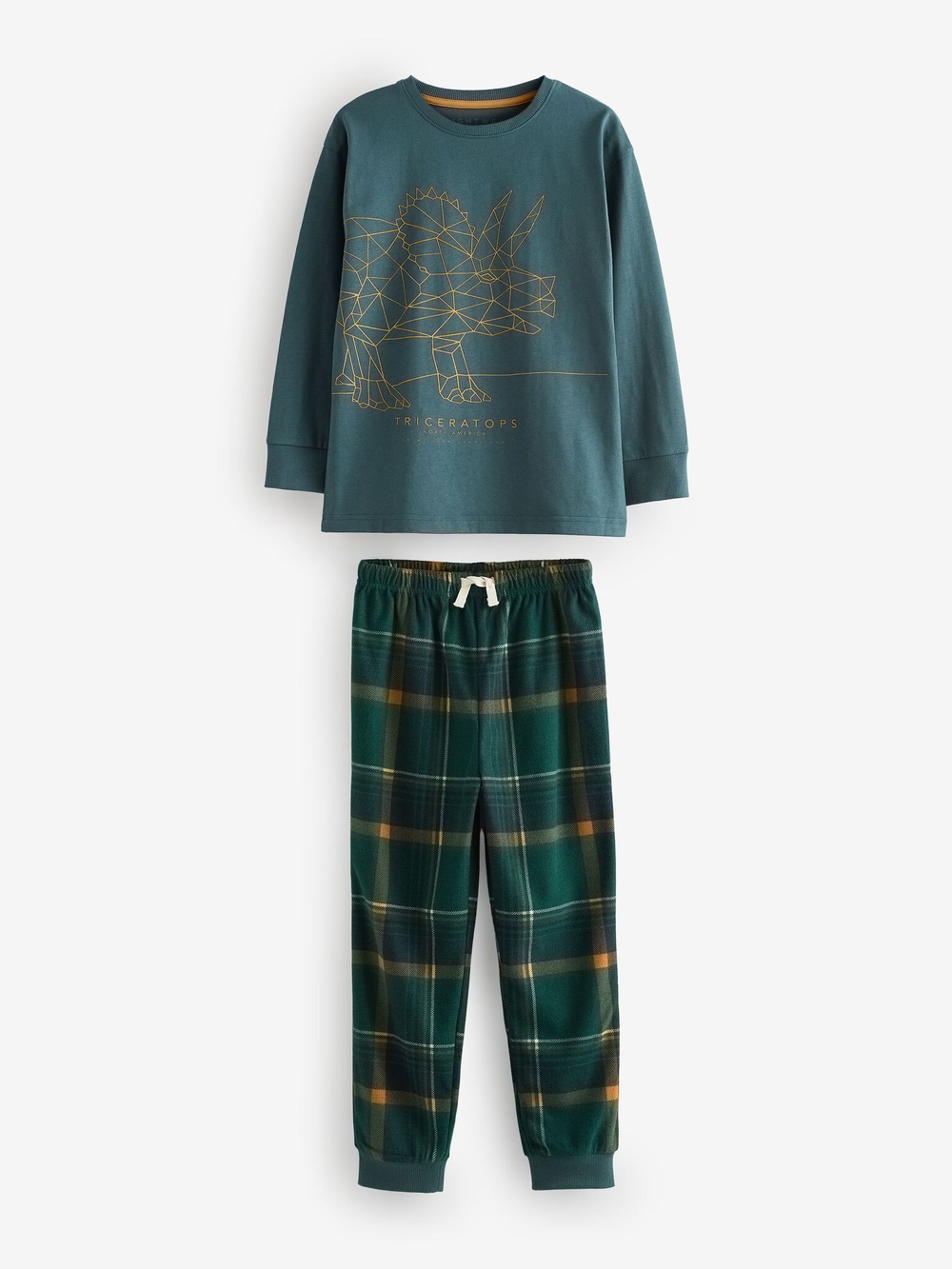 Пижама для мальчика Next B71-593, 2 шт., Светло-оранжевый, Темно-зеленый