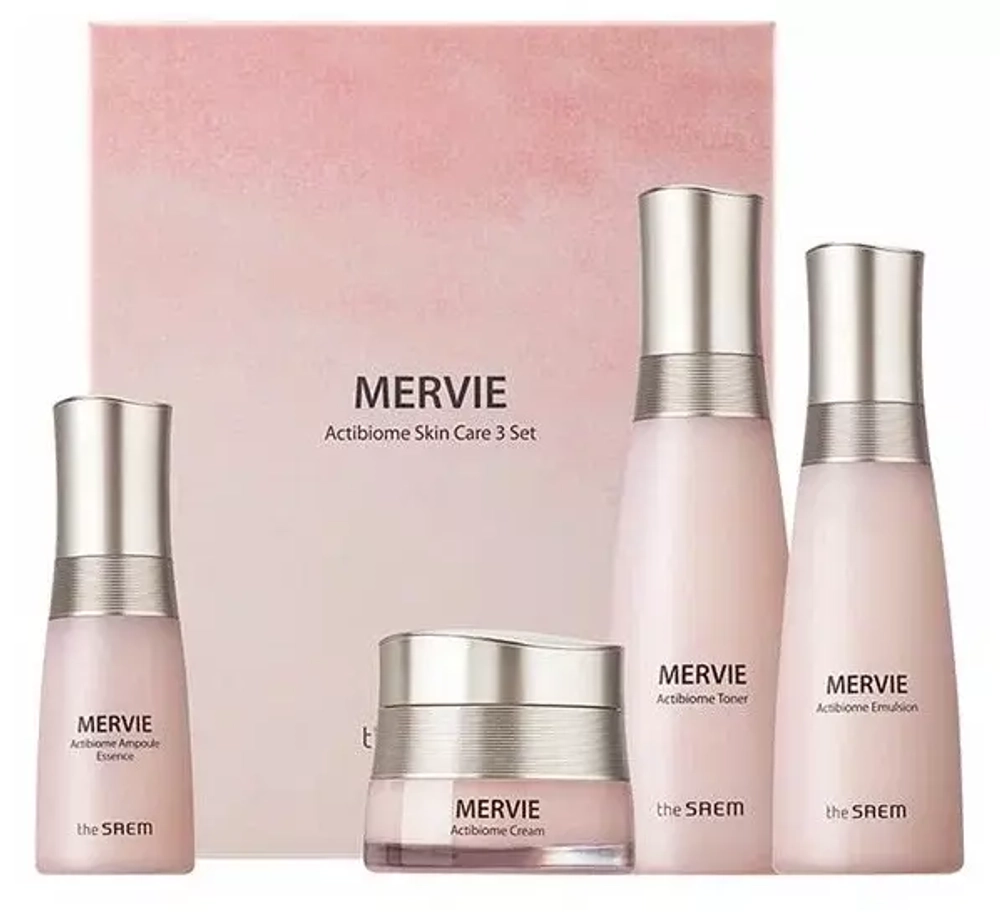 The Saem Mervie Actibiome Skin Care 3 Set антивозрастной бьюти-набор для восстановления кожи с пробиотиками
