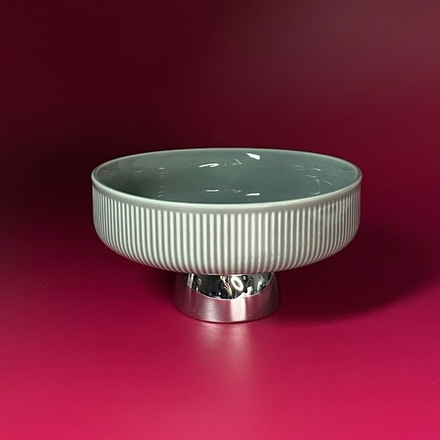 Lenardi 163-008 Фруктовница 27,5х13см на ножке MULTICOLOR в под.уп.(х8)Фарфор