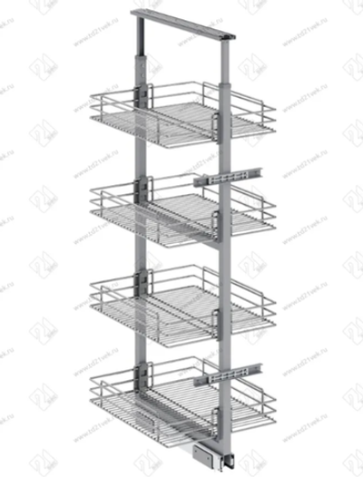 S-1145-C Шкаф-колонна в базу 400 мм, Starax, 6-ти ярусная, (330х510х1850-2000 мм)