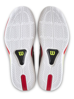 Мужские теннисные кроссовки Wilson Rush Tour 5 - white/black/infrared