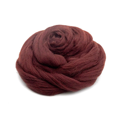 Шерсть для валяния "ТРО", тонкая мериносовая шерсть 100г, шоколад