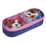 Пенал 220х90х50мм с карманом на молнии "Милый щенок" (Хатбер)