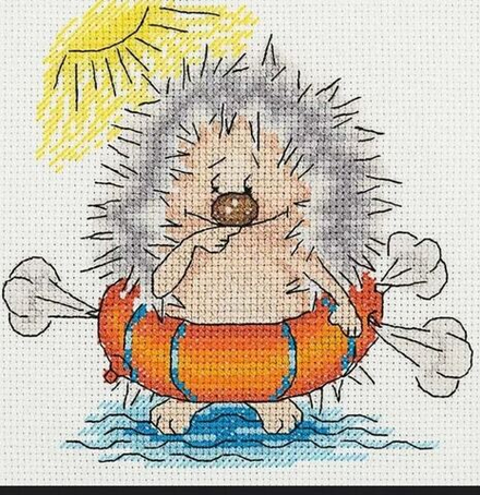 "Klart" набор для вышивания 8-225 "Еж купальщик" 15 х 15 см