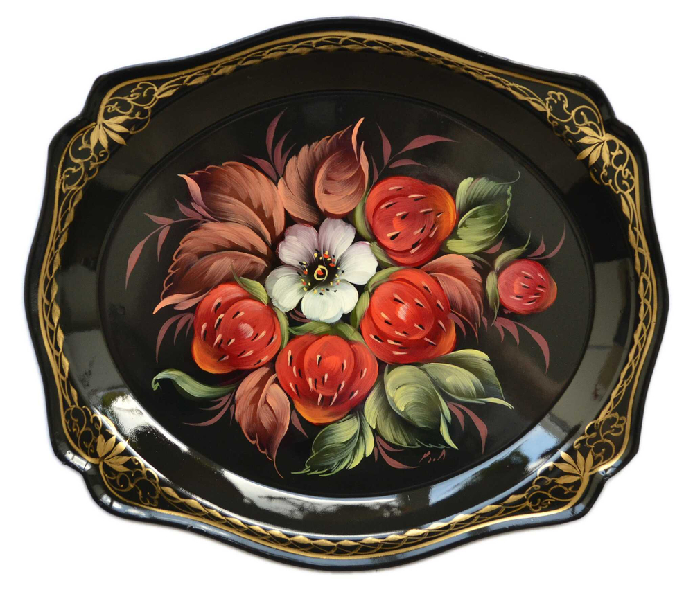 Zhostovo metal tray A3D170824159