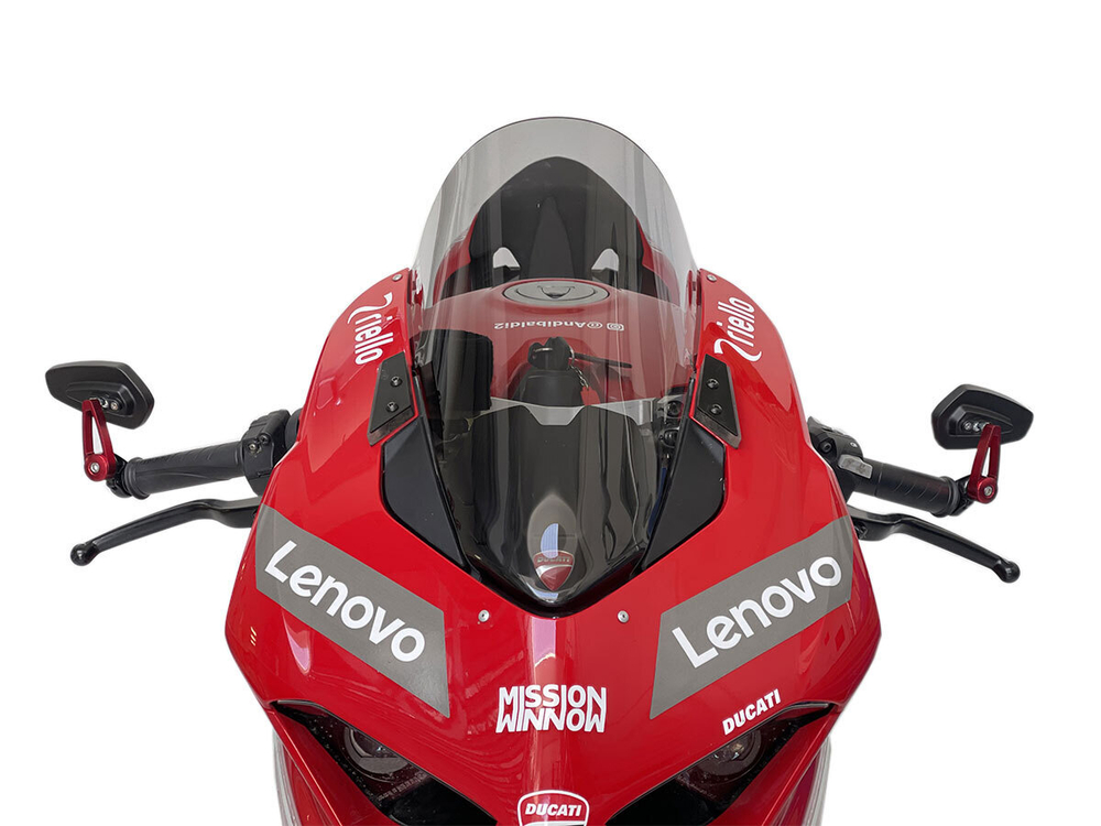 WRS Race Высокое стекло +45 мм Ducati Panigale V4 (2018-2019) / Panigale V2 (2020-2024) затемненное DU009F