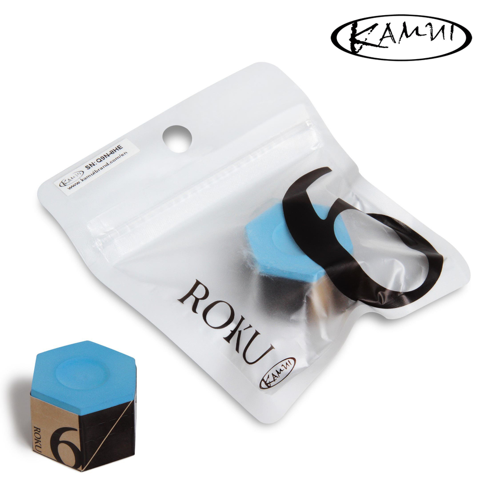 Мел бильярдный "Kamui Roku" Sky Blue 1шт.