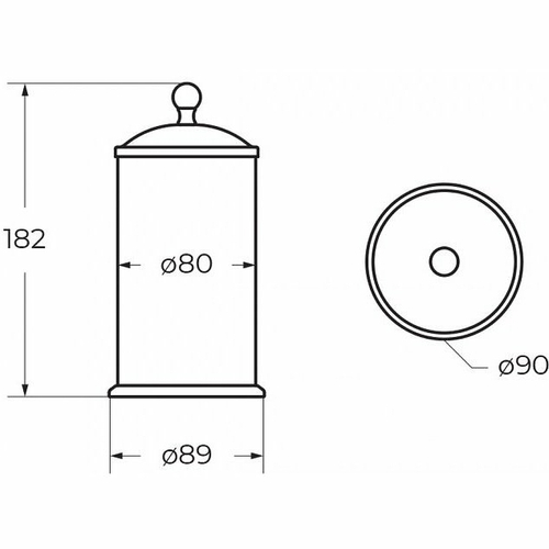 Диспенсер для ватных дисков Cezares Aphrodite APHRODITE-PC-02-M Бронза