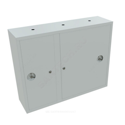 Шкаф пожарный навесной закрытый ШП-КО-315 НЗБ с замком 650х840х230 белый Балтика Балтика-01