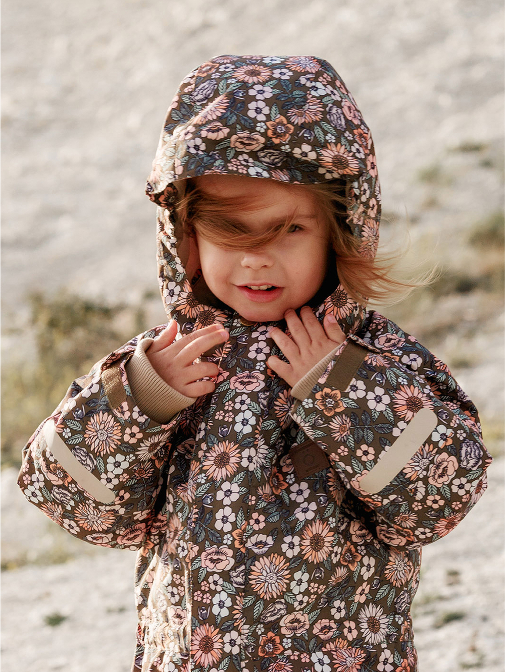 Комбинезон мембранный демисезонный Mjölk Floral Dark, утеплитель 180гр/м2