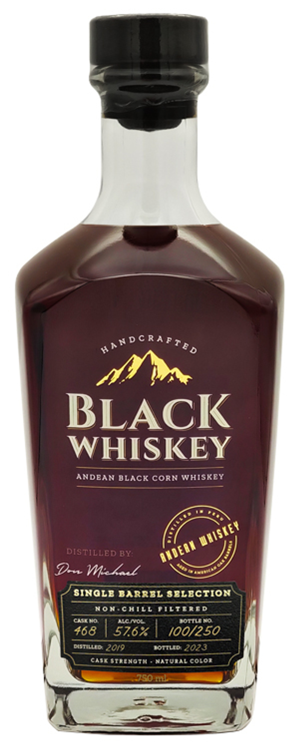 Виски Black Whiskey Single Barrel 57,6%, 0,75л