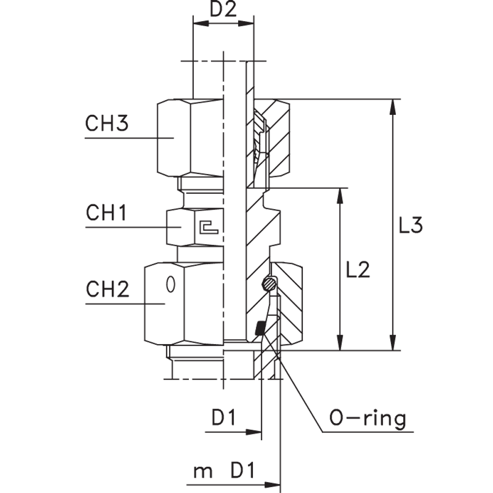 Соединение PNF DS08 20х1.5 (нерж.)