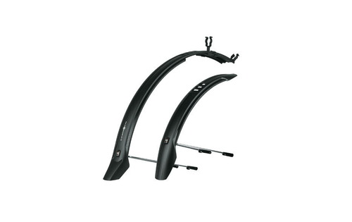 Крылья 26-27.5" Velo 65 Mountain, к-кт перед./задн., с "усами", шир. 65мм, пластик, черн.