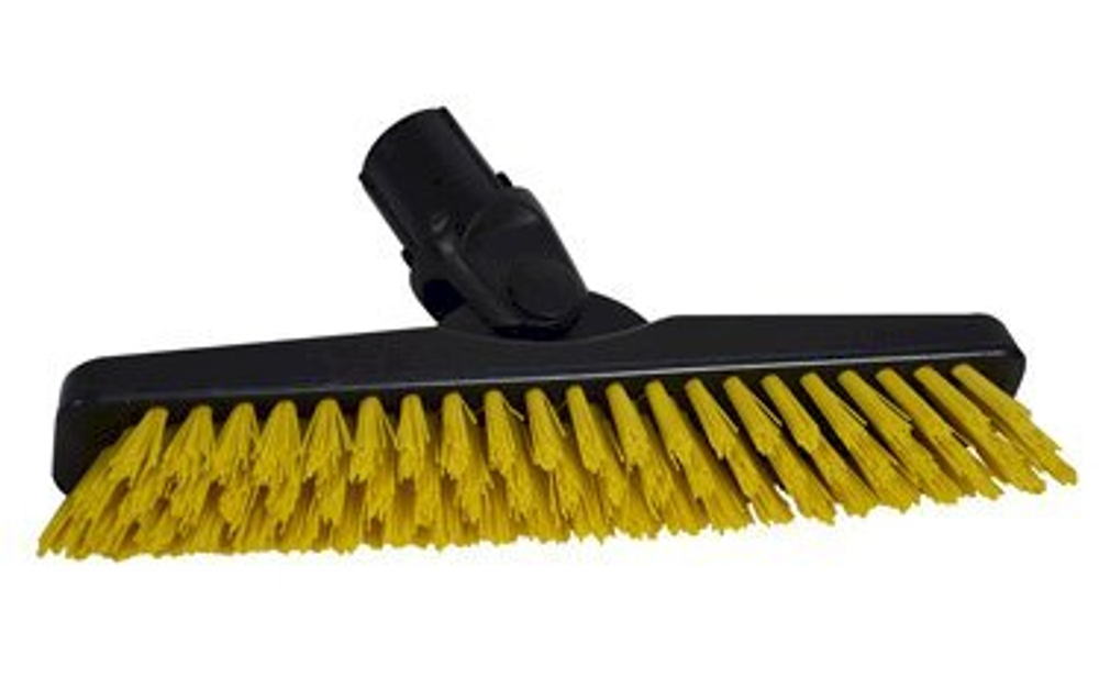 Щетка для межплиточных швов SYR Grout Brush, 230 мм, на шарнире, крепление Interchange, желтая