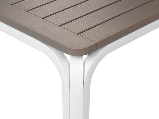 Стол пластиковый раздвижной Alloro 140 Extensible цвет белый/тортора Nardi Италия