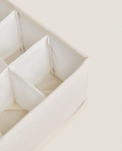 Коробка для хранения Zara Home, хлопок, бежевый, 7294/099