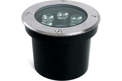 Светильник LED тротуарный (грунтовый) встраив. SP2802, 6W, AC12-24V, низковольтный, 4000К, металлик, D120*H90mm, вн.диаметр: 90m, IP67 Feron