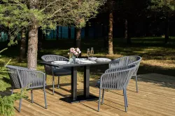 "Каффе Дабл" обеденная группа на 4 персоны, цвет "серый гранит"