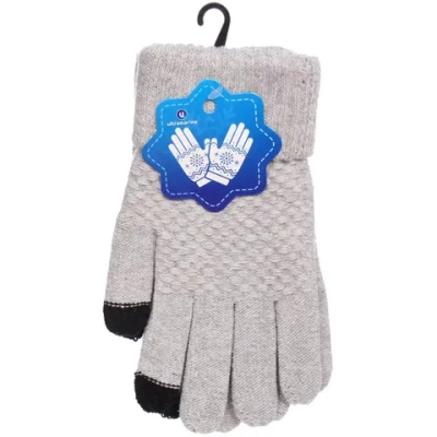 Перчатки мужские зимние сенсорные «NEHOLOD», цвет серый, 22*11см (пакет с подвесом)