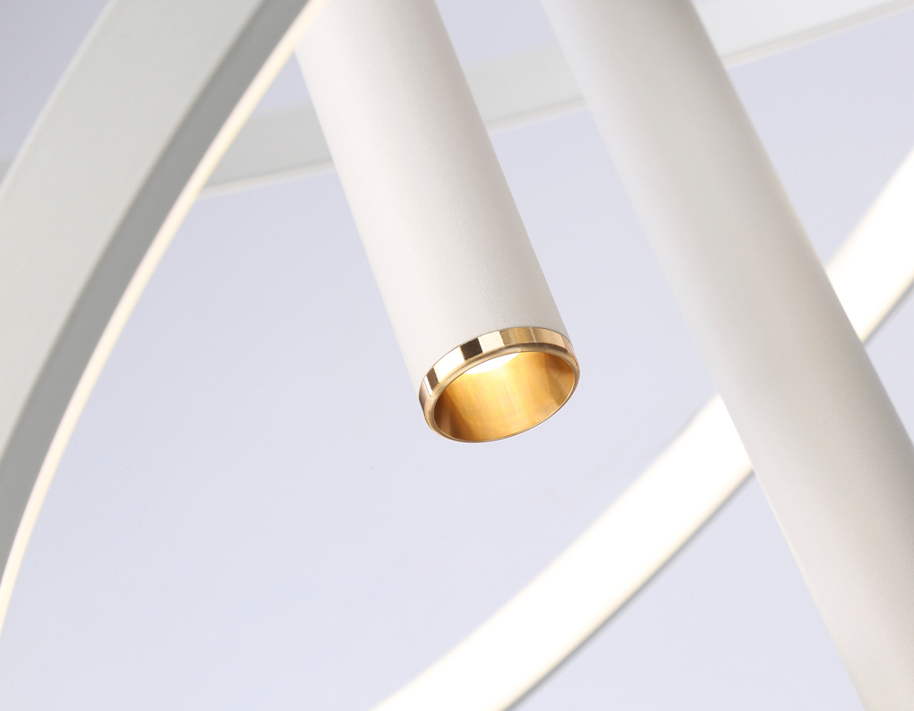 Светильник светодиодный подвесной с пультом FL5371/2+3 WH белый 93W 3000K/4200K/6400K+4200K D600/400*1200 (ПДУ ИК)