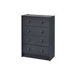 Комод, 90х30х62, Раст, для одежды и игрушек, с 4-мя ящиками, для прихожей, серый, массив дерева, IKEA