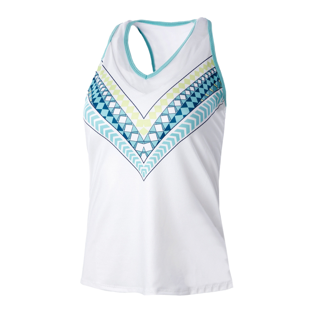 Женская теннисная майка Lucky in Love Fantasy Tank Top Special Edition Women - White, Turquoise