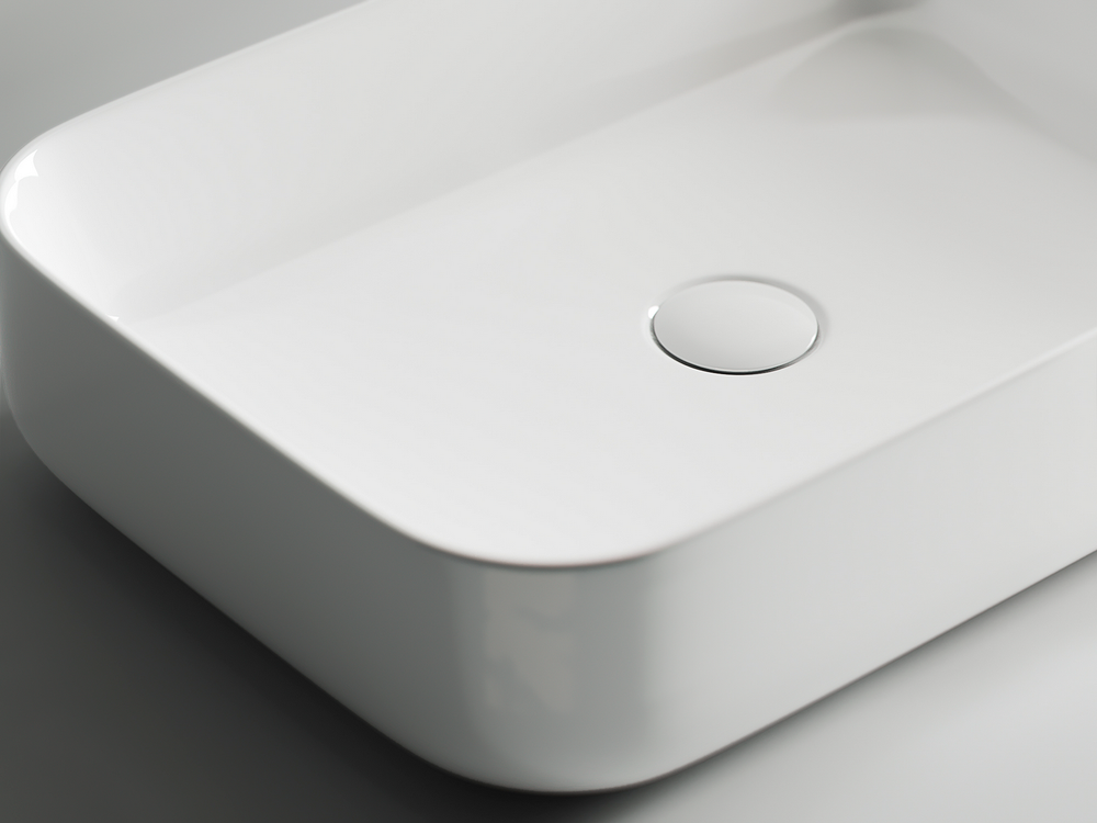 Умывальник чаша накладная прямоугольная Element 600x420x140мм