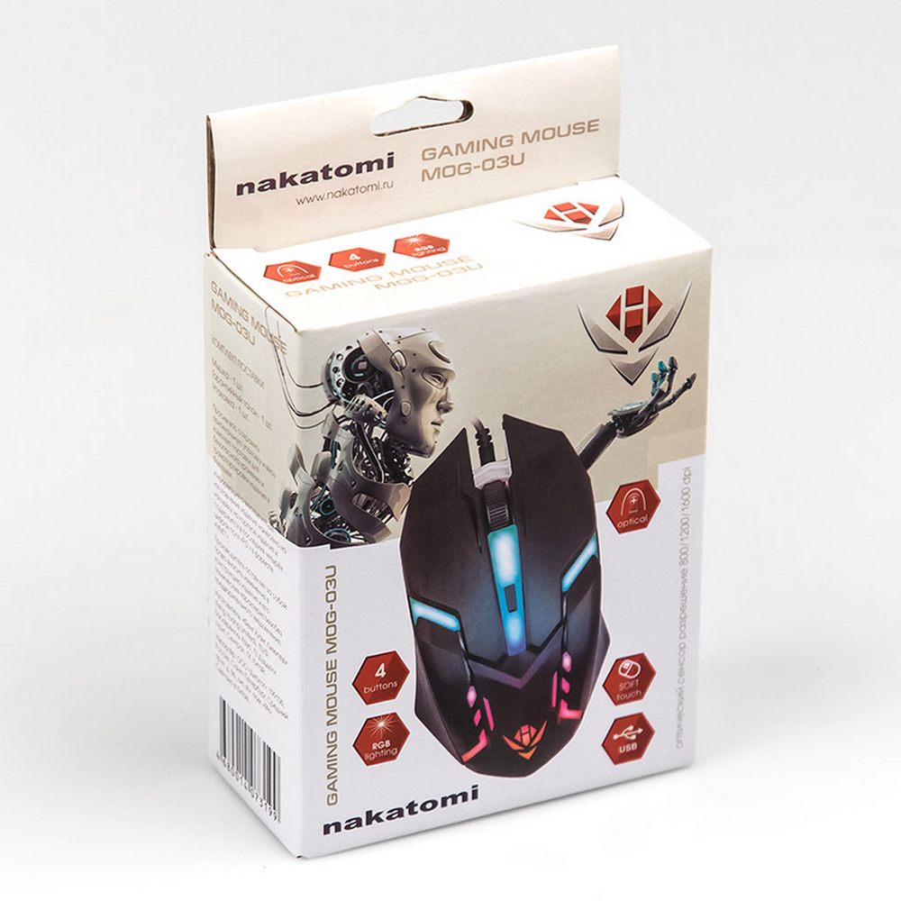 Мышь проводная игровая Nakatomi MOG-03U
