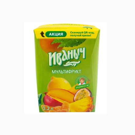 Натуральный сок Иваныч мультифрукт 0,2 л