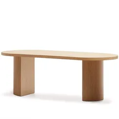 Стол Nealy с дубовым шпоном в натуральной отделке, 200 x 100 см