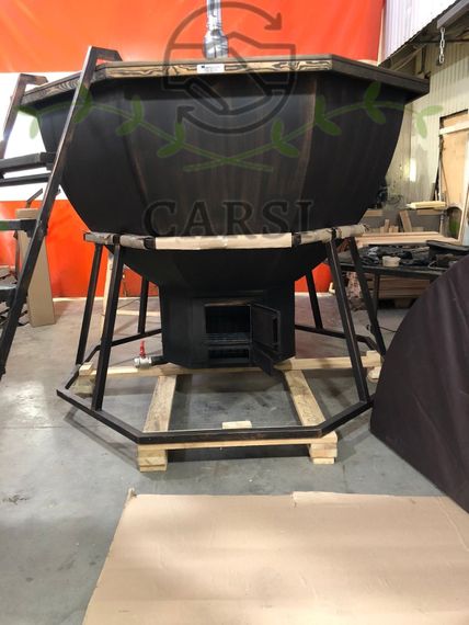 Банный чан на подставке (печь с водяной рубашкой) 4-6 человек AISI 430 2мм