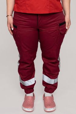 Брюки-джоггеры демисезонные женские Скорая помощь MedicLine цв. БОРДОВЫЙ