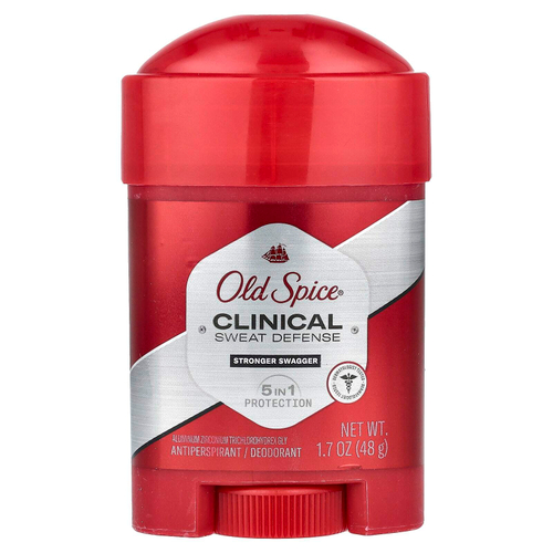 Old Spice, Clinical Sweat Defense, антиперспирант / дезодорант, для укрепления духа, 48 г (1,7 унции)