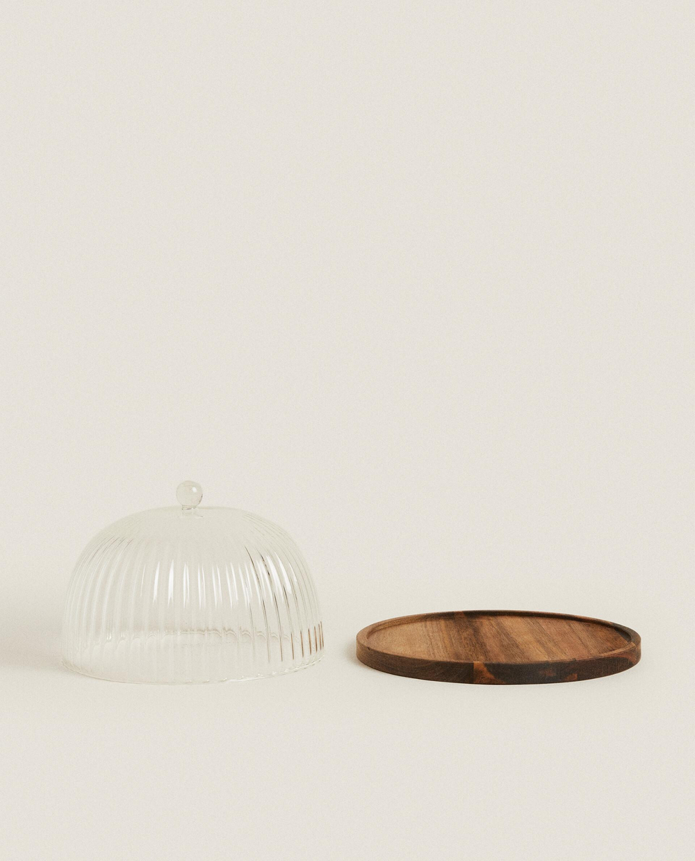 Zara Home тарелка из боросиликатного стекла, цвет прозрачный, 22 см