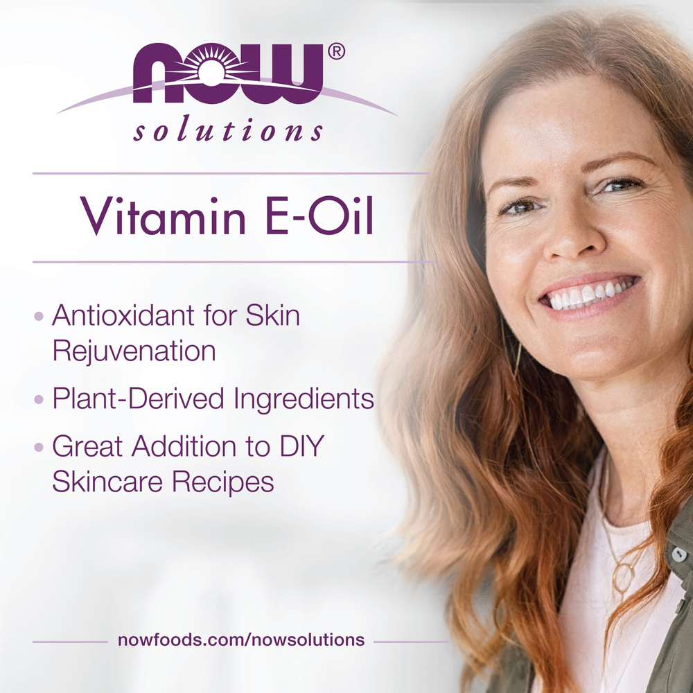 NOW Foods, Solutions, масло с витамином E, 30 мл (1 жидк. унция)