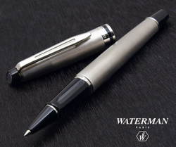 Ручка-роллер Waterman Expert 3, цвет: Stainless Steel CT, стержень: Fblk
