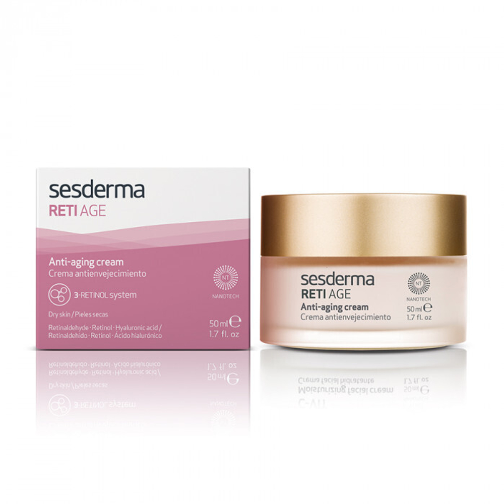 Sesderma RETI AGE Anti-Aging Cream - Антивозрастной крем для сухой кожи лица с тремя видами ретинола, 50 мл