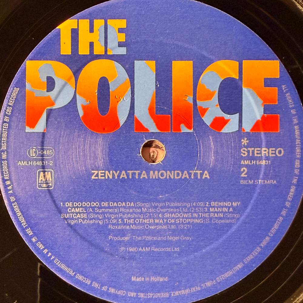 The Police ‎– Zenyatta Mondatta (Голландия 1980г.)