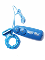 Эрекционное кольцо с вибратором Light Up (Цвет: голубой)