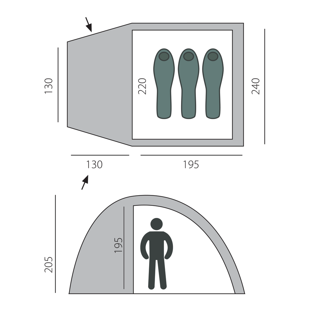 Палатка BTrace Dome 3, артикул T0294