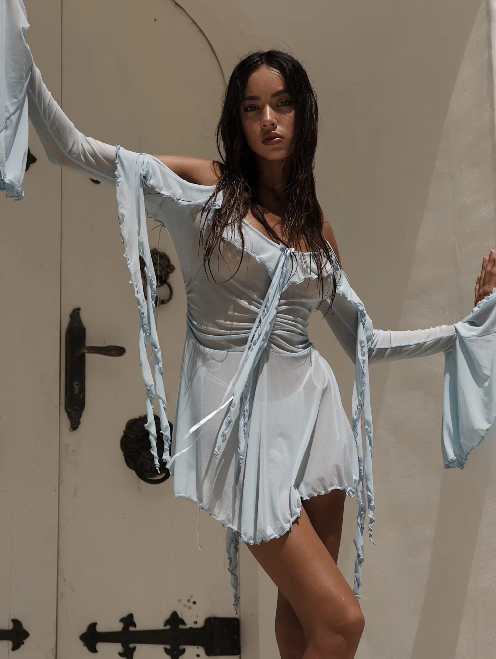Топ LILY ROSE blue