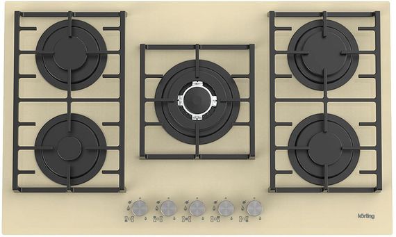 Газовая стеклянная варочная панель Korting HGG 9835 CTB