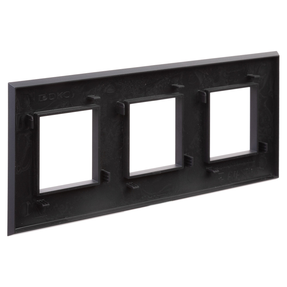 Рамка "Avanti", "Черный матовый", 3 поста (6 мод.)