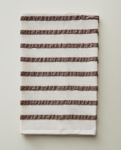 ZARA HOME ВАФЕЛЬНОЕ ПОЛОТЕНЦЕ ДЛЯ КУХНИ, КОРИЧНЕВЫЙ