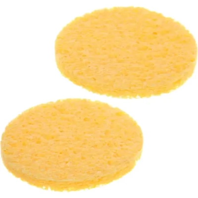 Спонжи для умывания 2шт «KLEVER», цвет желтый, d - 8,5см