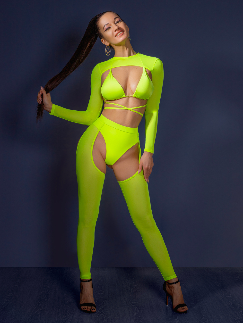 Болеро Sport Shadow сетка, Неон лайм