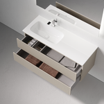 Тумба подвесная SANCOS Snob R левая 1195х445х500, c двумя ящиками оснащенными доводчиками, Beige Soft, арт.SNR120LCE