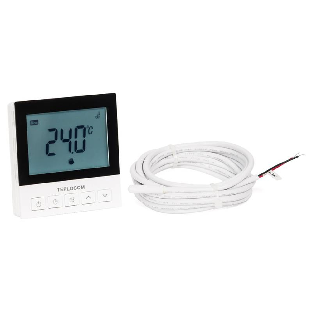 Встраиваемый программируемый термостат для электрического тёплого пола TEPLOCOM TSF-Prog-220/16A