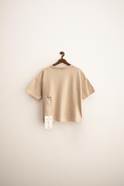 ZARA ZARA TIMELESS — ФУТБОЛКА С ВЫШИВКОЙ ORFAYO ©, РЫЖЕВАТО-КОРИЧНЕВЫЙ