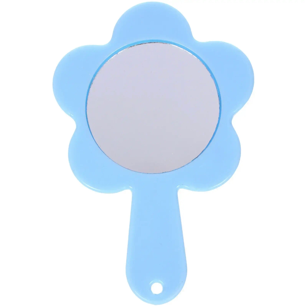 Расческа с зеркалом в наборе детские «МИМИШКИ», котик, цвет лазурный, 11см